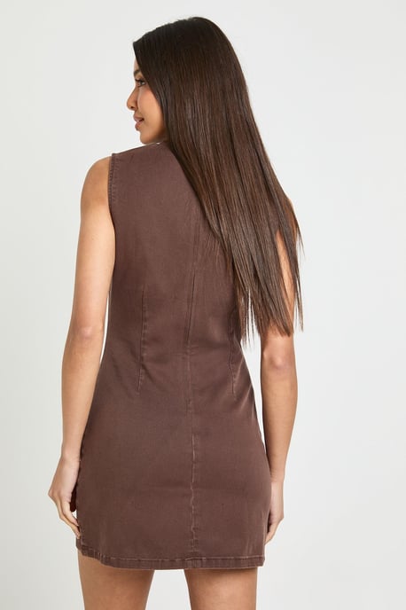 Basic Denim Shift Dress - Image 2