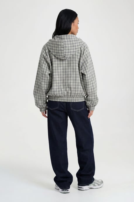 Check Hooded Track Jacket - Image 2