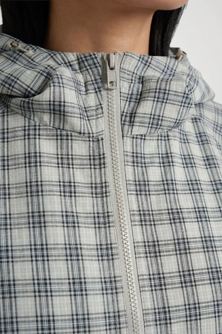 Check Hooded Track Jacket - Image 3