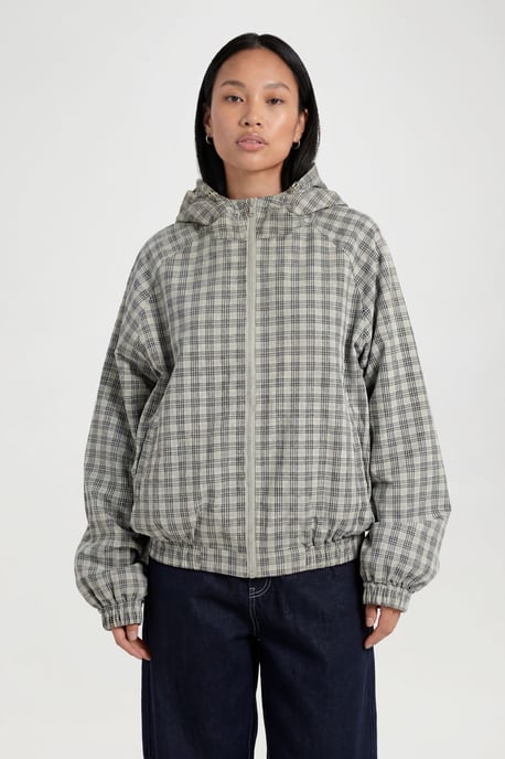 Check Hooded Track Jacket - Image 4