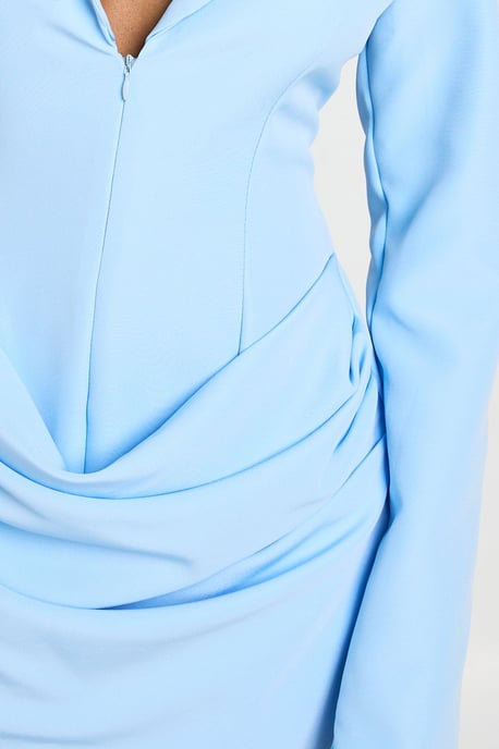 Drape Detail Tailored Blazer Dress - Image 4