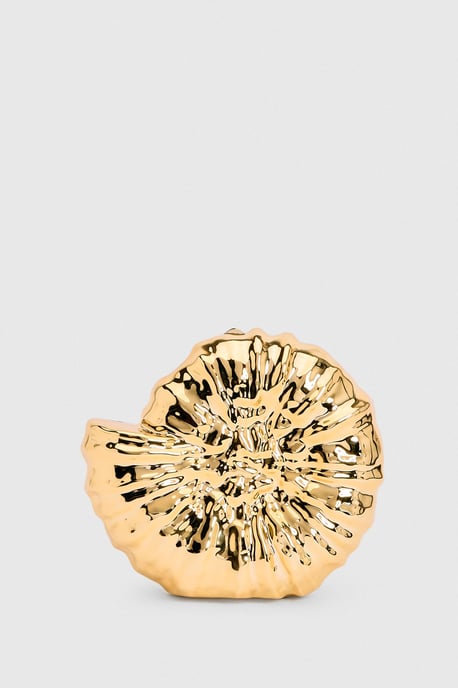 Gold Seashell Clutch Bag With Chain - Image 2