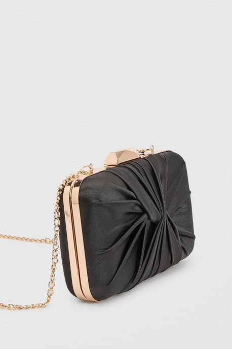 Beaut Satin Twist Clutch Bag - Image 3