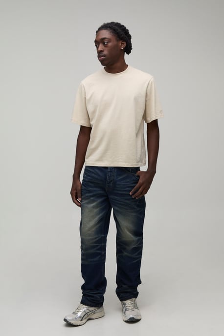Straight Rigid Acid Wash Denim Jeans - Image 4