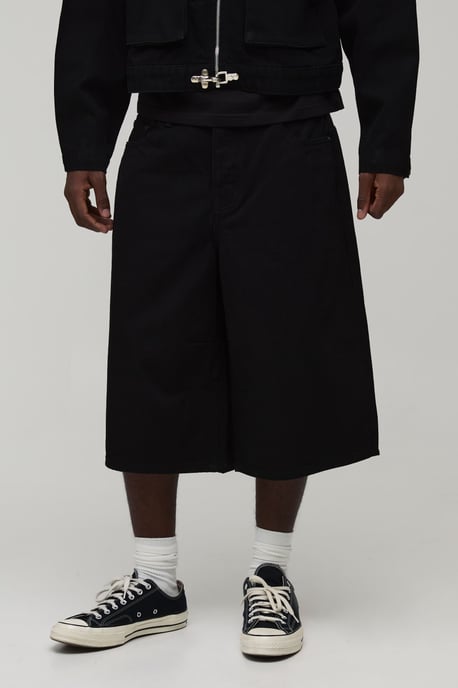 Pleat Knee Longline Co-Ord Jorts - Image 1