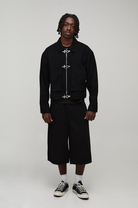 Pleat Knee Longline Co-Ord Jorts - Image 4