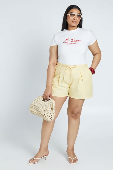 Plus Elasticated Back Front Pleat Bermda Short - Image 1