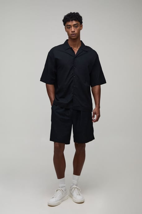Oversized Half Sleeve Palm Print Shirt - Image 4