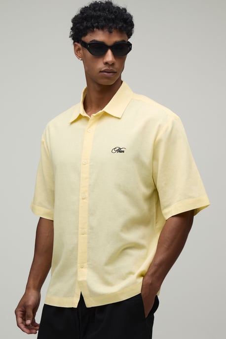 Oversized Half Sleeve Back Embroidered Shirt - Image 3