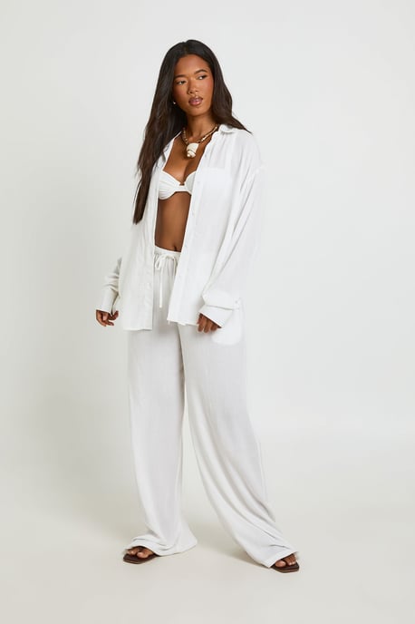 Cheesecloth Shirt & Trouser Beach Co Ord - Image 3