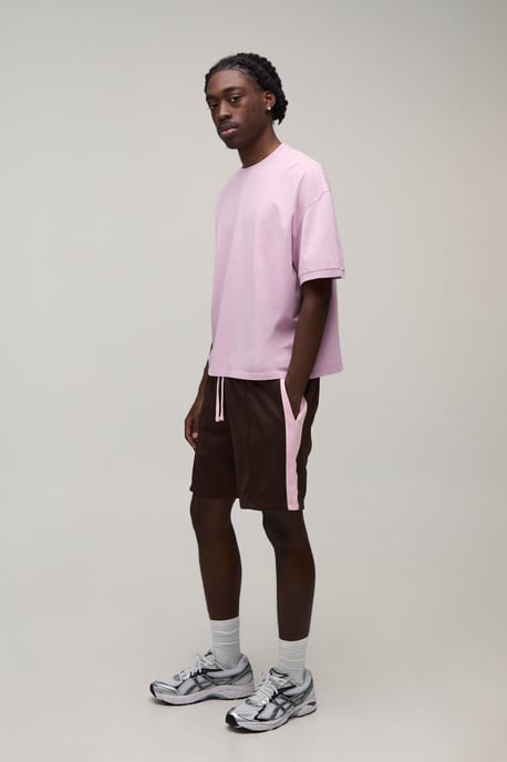 Regular Fit Stripe Tricot Jersey Shorts - Image 2