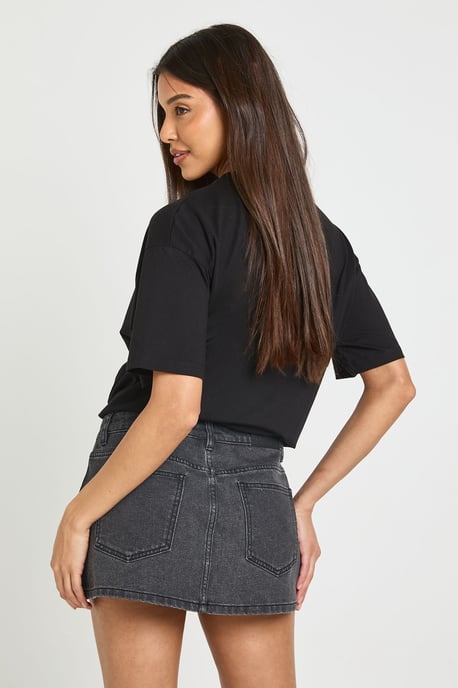 Embellished Denim Skort - Image 2