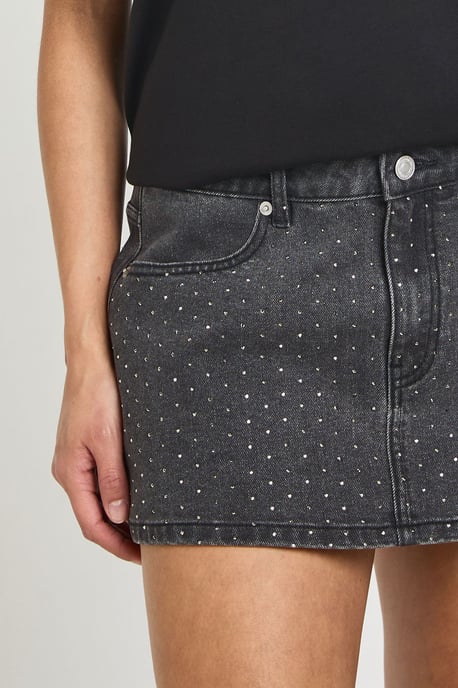 Embellished Denim Skort - Image 4