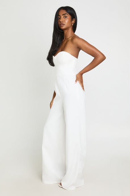 Tailored Sweetheart Bandeau Jumpsuit - Image 3