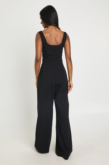Corset Detail Wide Leg Jumpsuit - Image 2