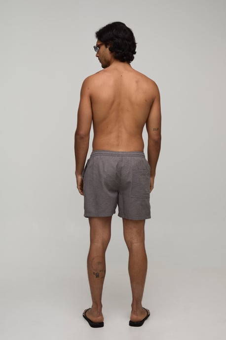 Seersucker Mid Length Swim Short - Image 2