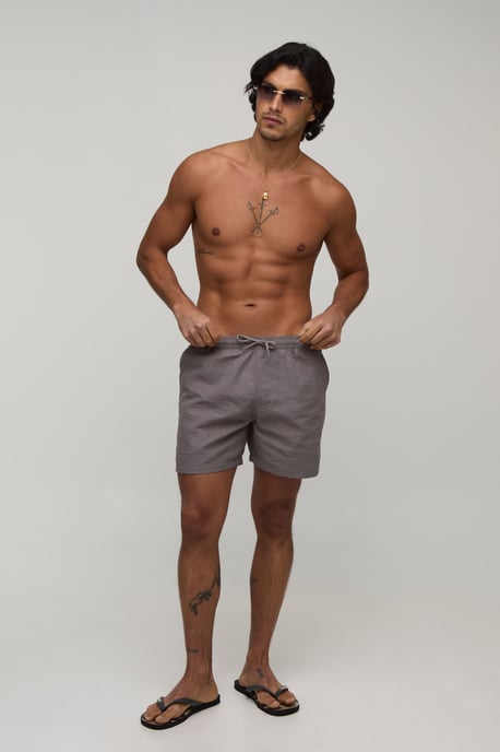 Seersucker Mid Length Swim Short - Image 4