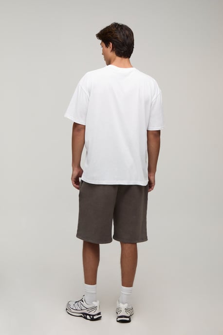 White Oversized Gothic Over The Seams Print T-Shirt - Image 2