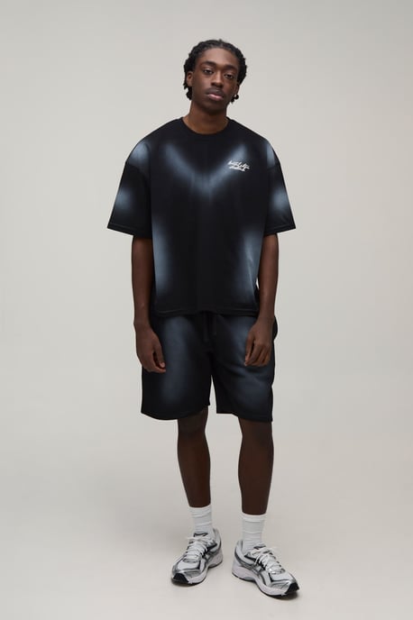 Washed Oversized Boxy Limited Edition T-Shirt & Short Set - Image 4