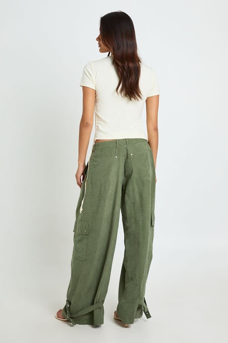 Buckle Hem Detail Trousers - Image 2