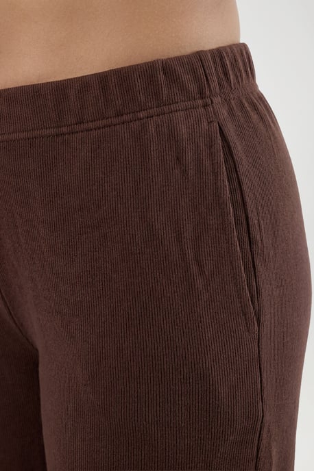 Maternity Basic Rib Wide Leg Trouser - Image 4