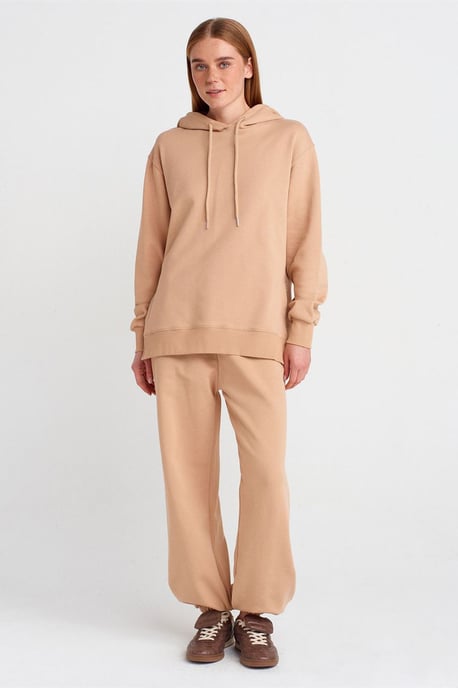 Oversized Cotton Zip-Front Hooded Sweatshirt - Image 3