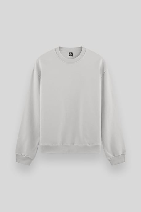 Heren Effen Rundhals Sweatshirt - Image 1