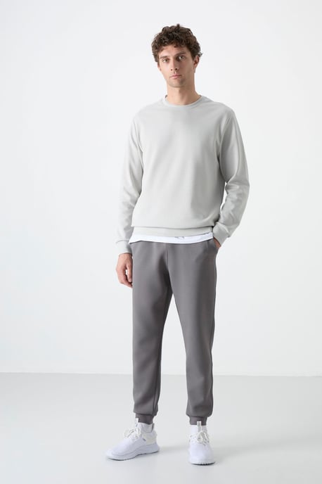 Heren Effen Rundhals Sweatshirt - Image 3