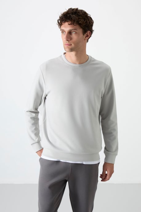 Heren Effen Rundhals Sweatshirt - Image 5