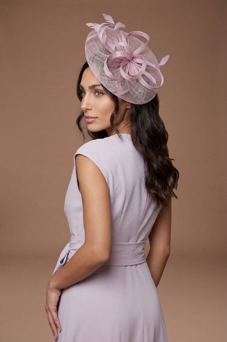 Loop And Feather Upturn Disc Fascinator - Image 1