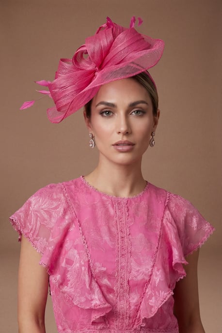 Loop And Feather Detail Fascinator - Image 1