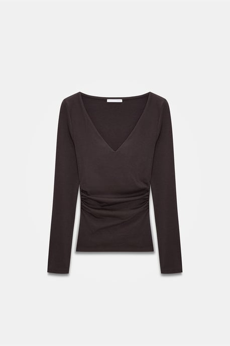 Slim Fit V-hals Gebreide Blouse - Image 5