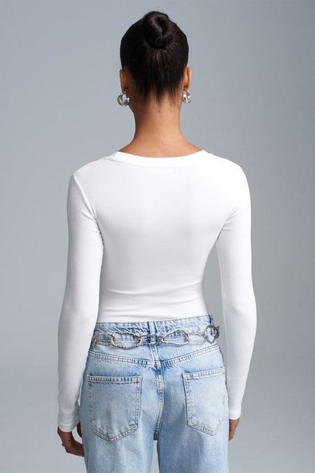 Slim Fit Crew Neck Jersey Romper - Image 2