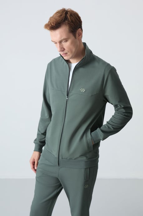 Heren Sweatshirt met Ritskraag en Broek Set - Image 3