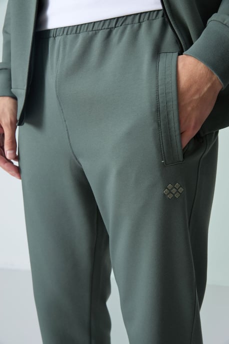 Heren Sweatshirt met Ritskraag en Broek Set - Image 6