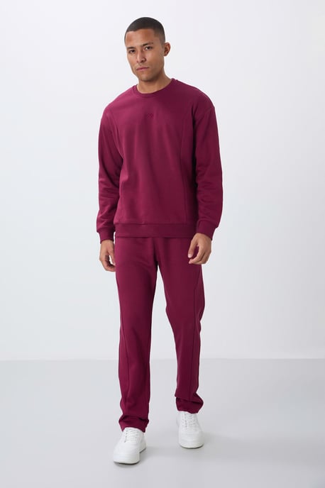 Men's Cotton-Polyester Fleece Sweatshirt And Pants Set - Image 2