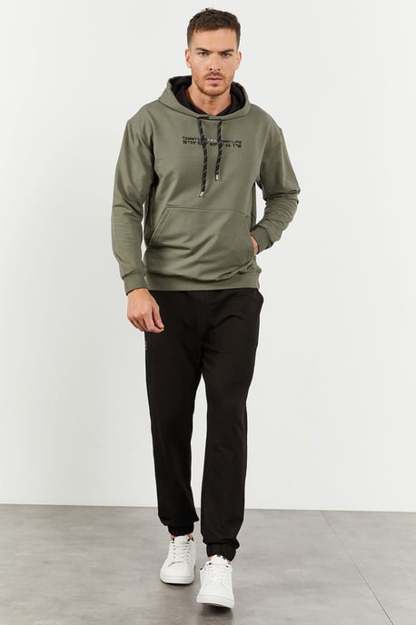 Oversized Hooded Sweatshirt And Pants Set - Image 3