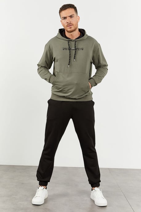Oversized Hooded Sweatshirt And Pants Set - Image 5