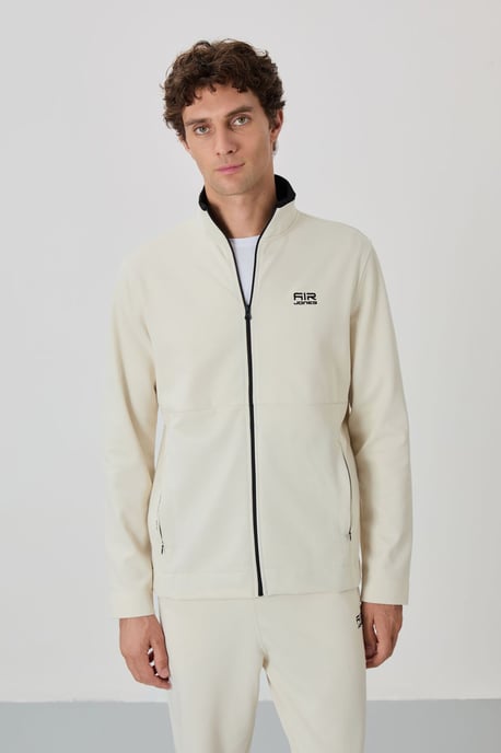 Men's Zip-collar Sweatshirt And Pants Set - Image 2