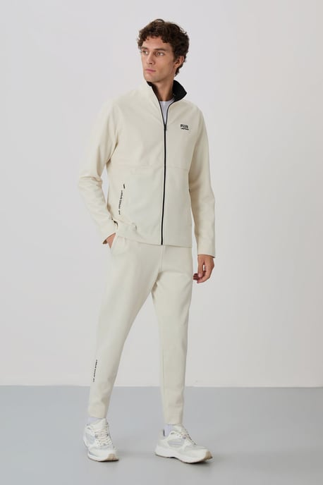 Men's Zip-collar Sweatshirt And Pants Set - Image 5