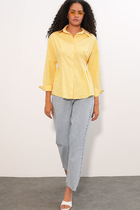 Getailleerde Poplin Shirt Met Knopen Voorzijde - Image 2