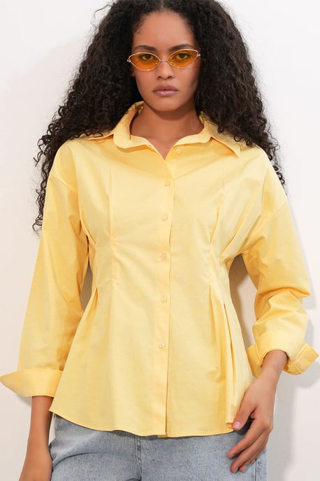 Getailleerde Poplin Shirt Met Knopen Voorzijde - Image 3