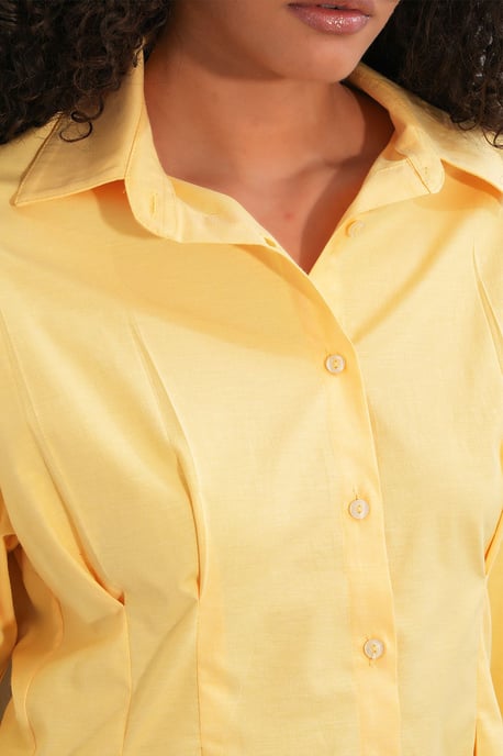 Getailleerde Poplin Shirt Met Knopen Voorzijde - Image 5