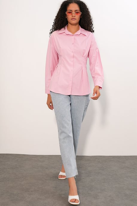 Getailleerde Poplin Shirt Met Knopen Voorzijde - Image 2
