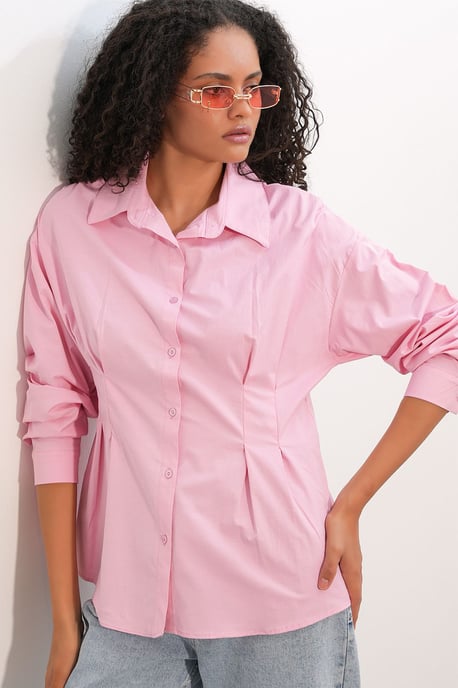 Getailleerde Poplin Shirt Met Knopen Voorzijde - Image 4