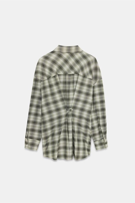 Overmaatse Geruite Langemouwen Shirt - Image 6