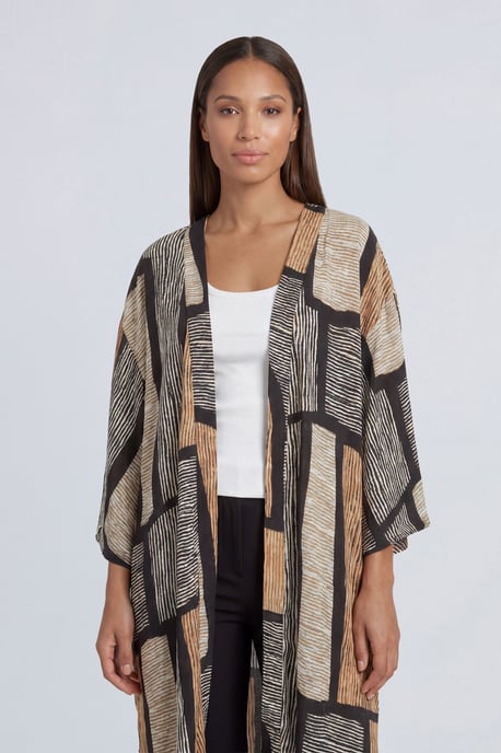 Geo Printed Kimono - Image 3