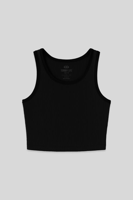 Ribbed Sleeveless Crop Top - Image 2