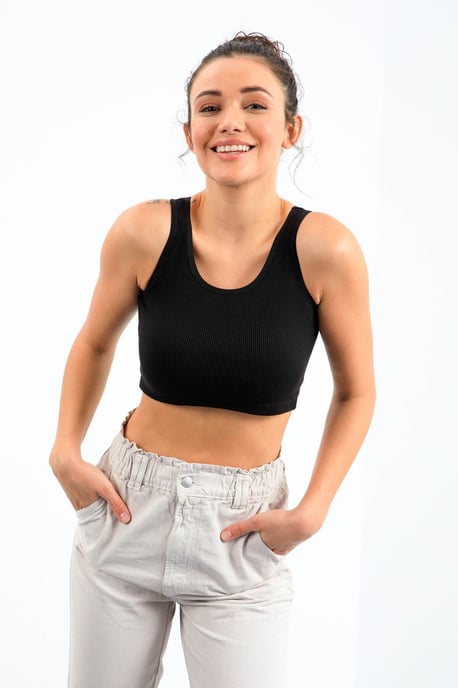 Ribbed Sleeveless Crop Top - Image 4