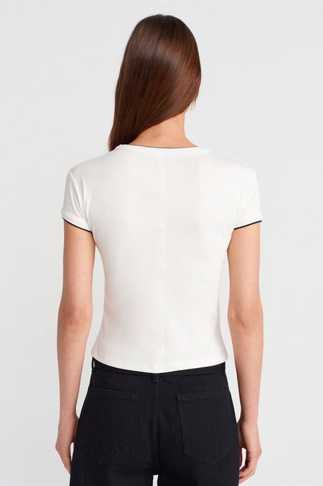 Women's Slim Fit Cotton Crop T-Shirt - Image 2